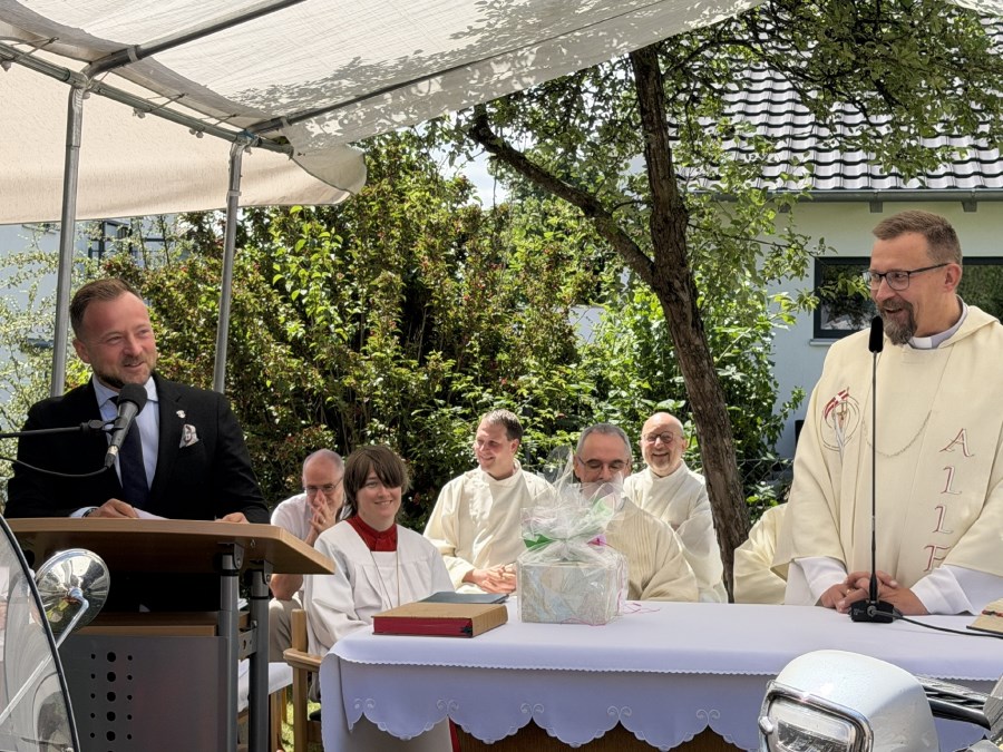 Taufkirchen, Motorradgottesdienst, Bürgermeister Stefan Haberl