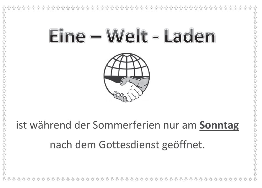 Aushang Schaukasten_Ferien Eine-Wel