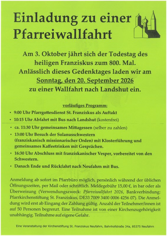 Pfarreiwallfahrt