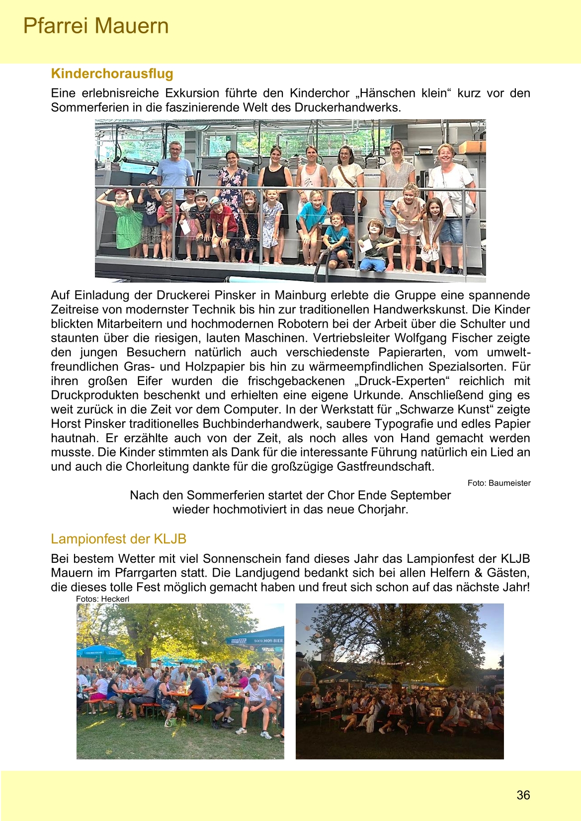 Pfarrblatt für die Pfarrverbände Hörgertshausen-Gammelsdorf und Mauern 03.August bis 04.Oktober 2026 Seite 36