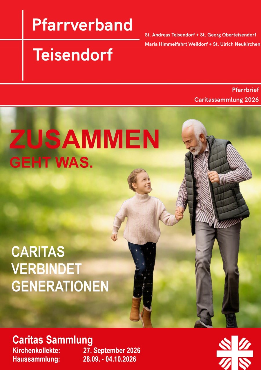 Deckblatt Pfarrbrief Caritassammlung 2026