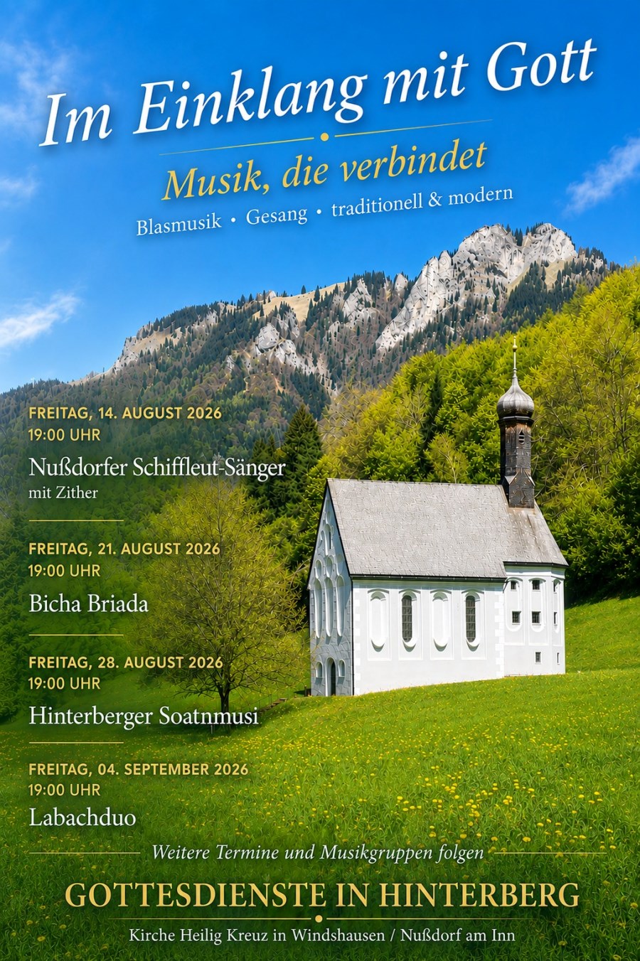 Hinterberger Gottesdienste 26-August