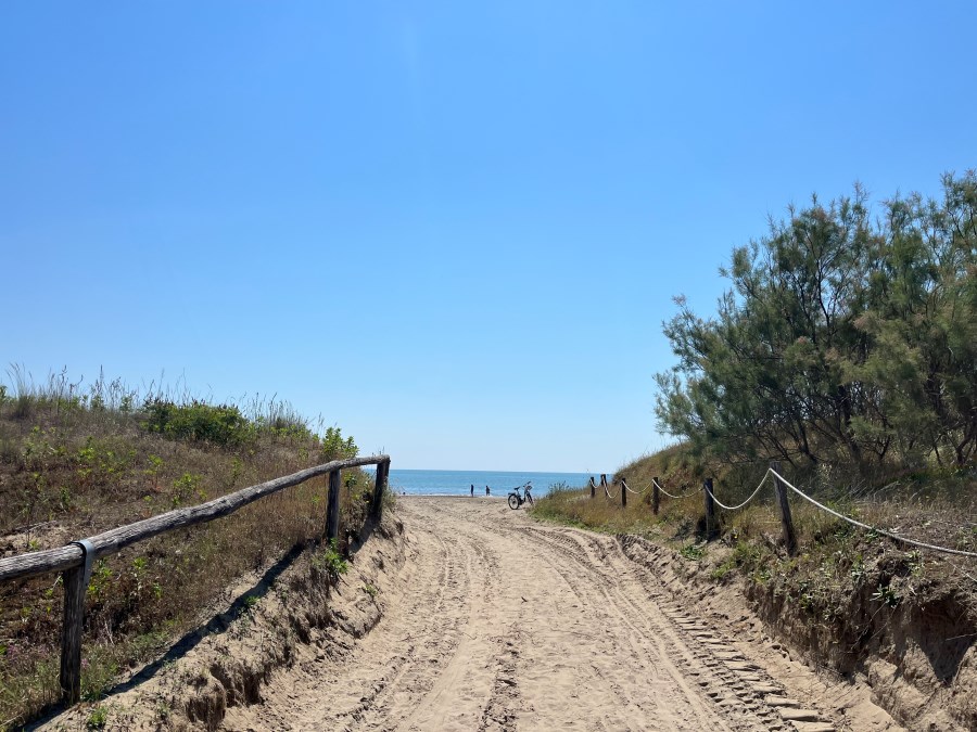 Weg am Strand