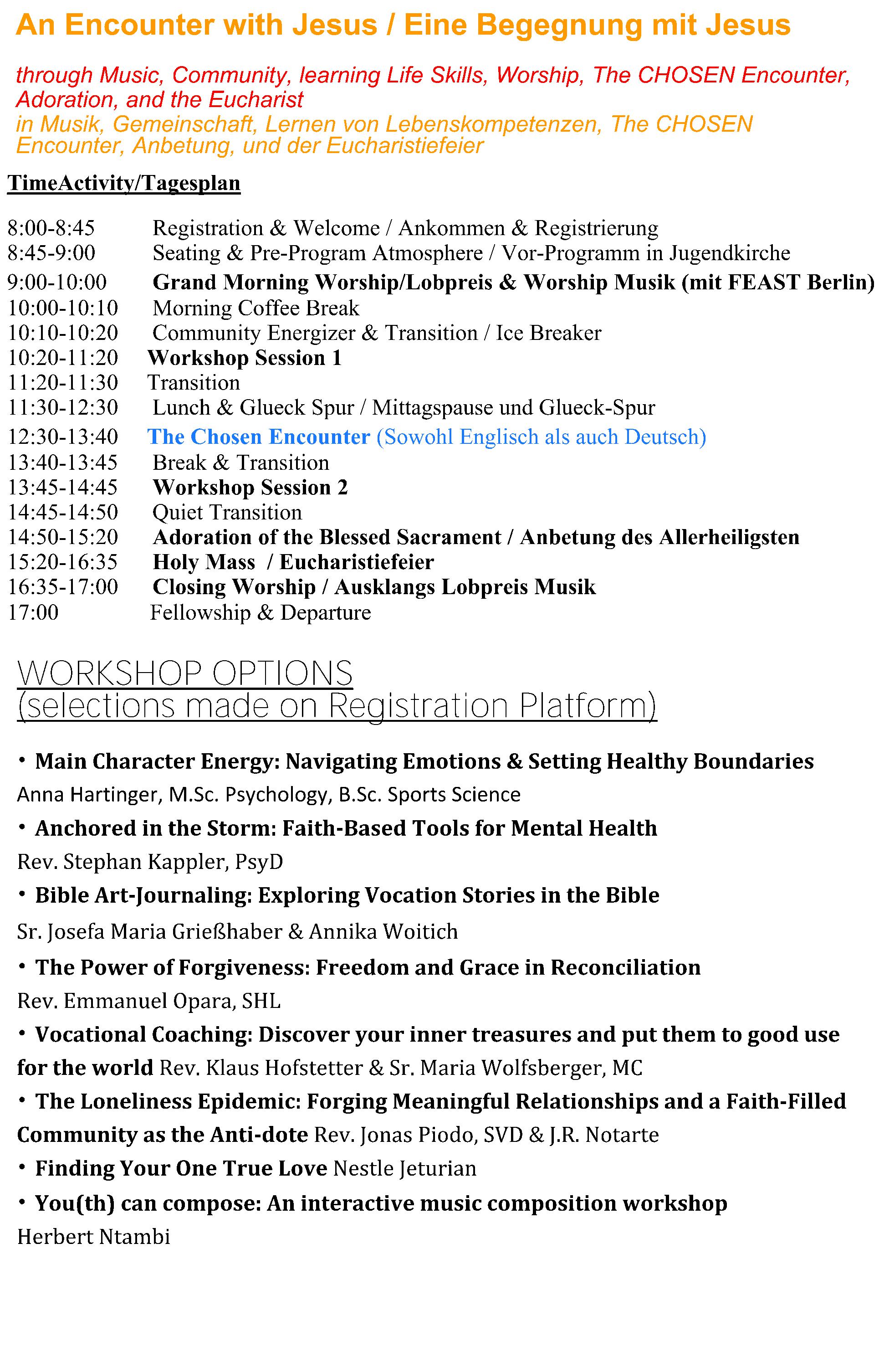 Details September 12 Faith Conference