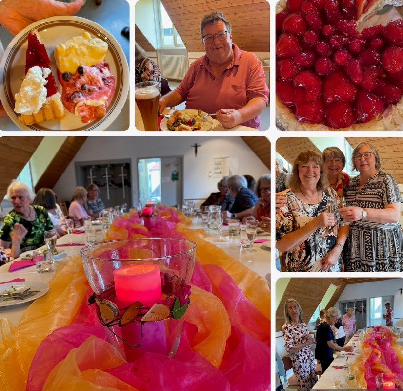 Bildmosaik vom Sommerfest des Frauenkreises.
