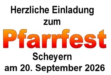 3 Plakat Pfarrfest Scheyern 2026