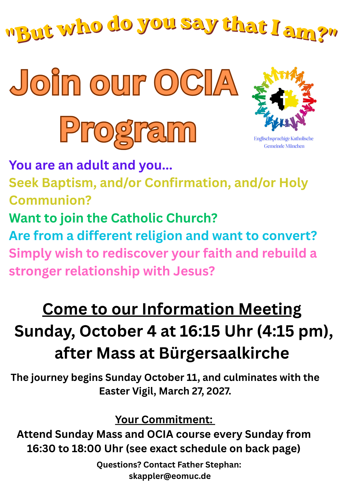 OCIA 2026-2027 Program Details
