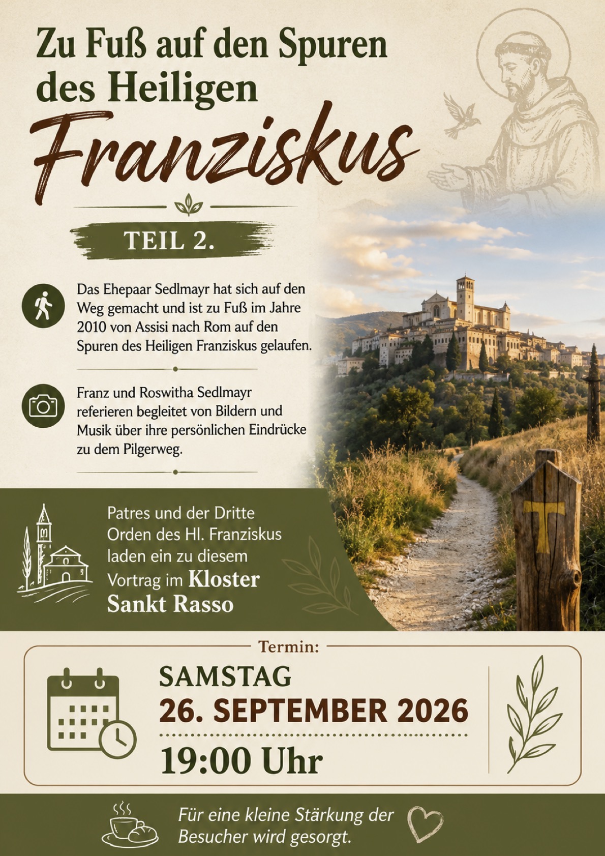 2026-09-26 Auf den Spuren des Heiligen Franziskus