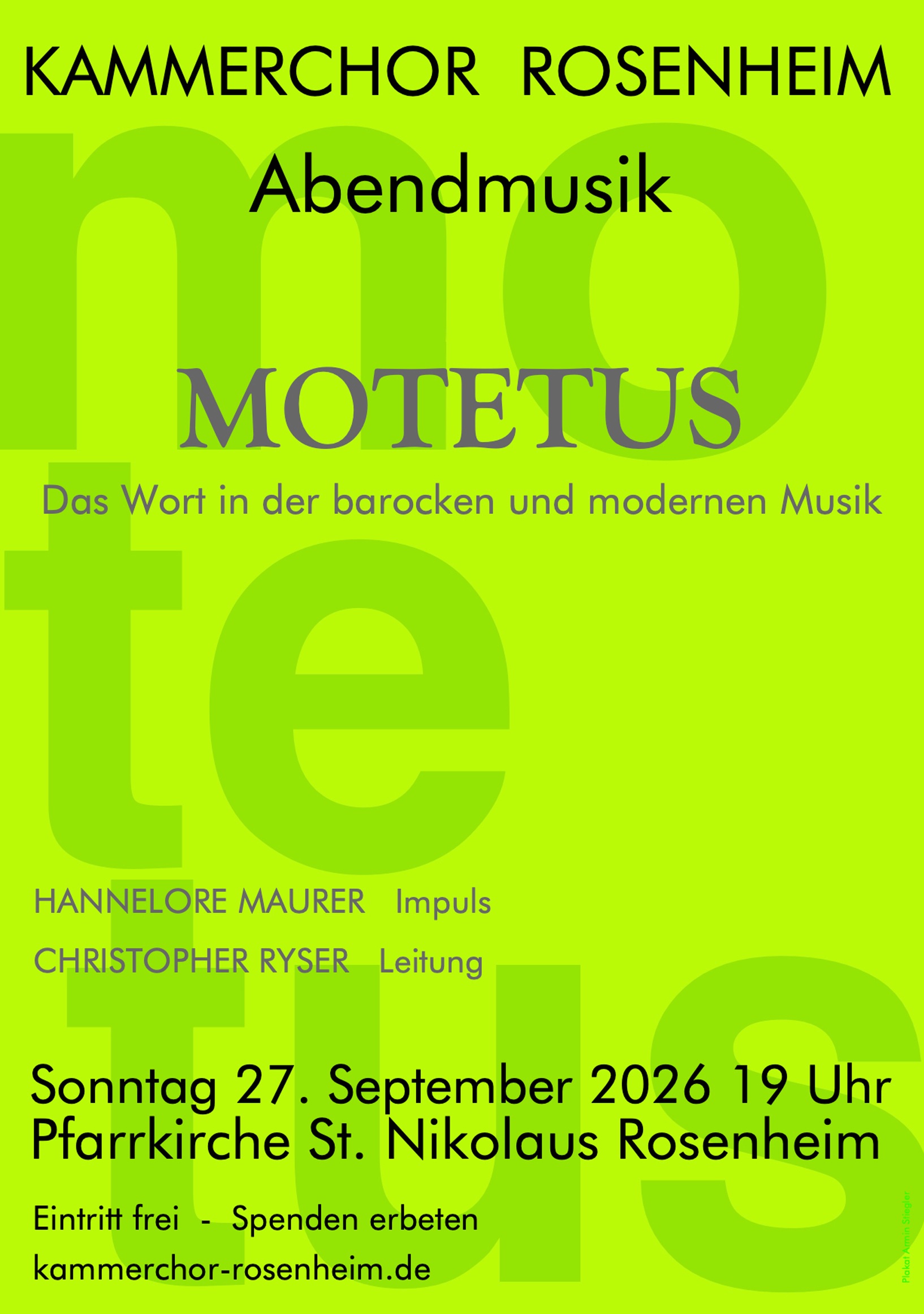 Kammerchor Plakat
