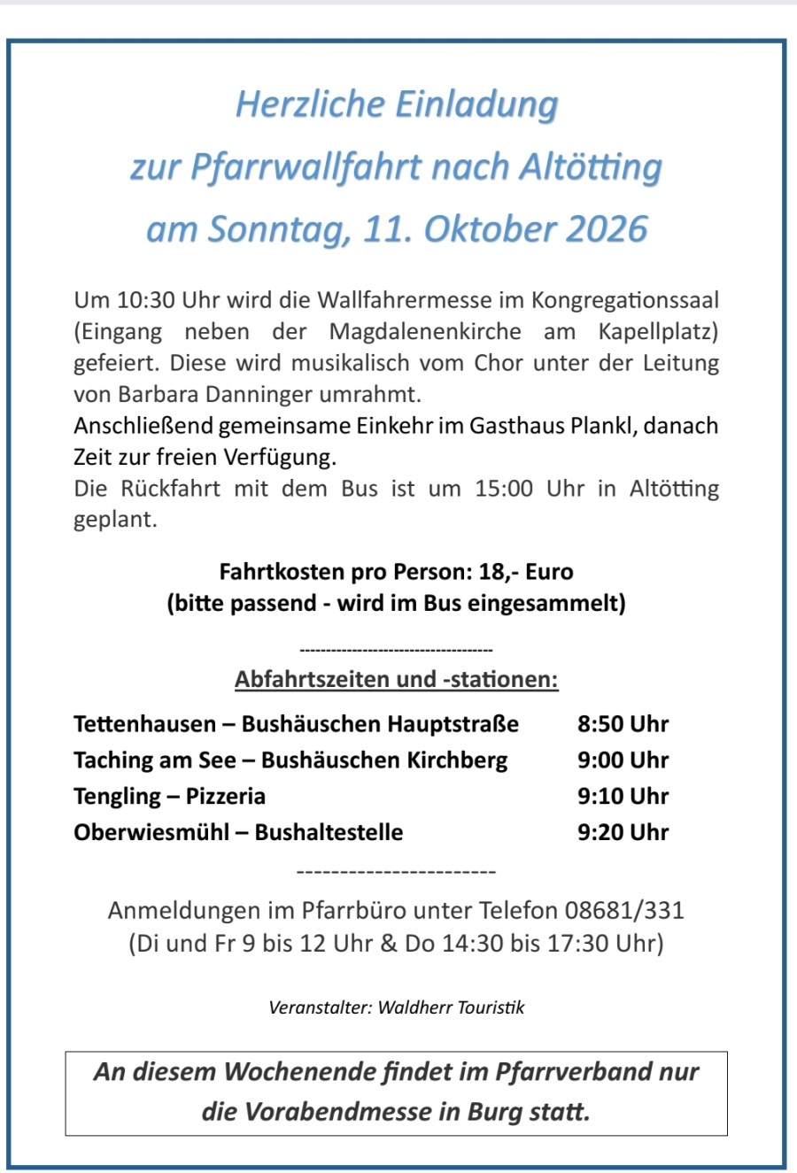 Flyer Altötting Wallfahrt