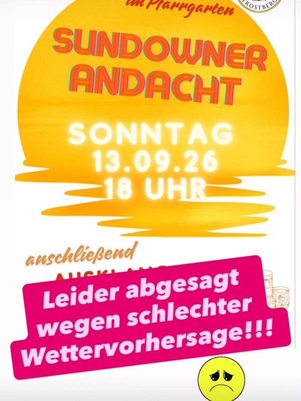 sundowner abgesagt