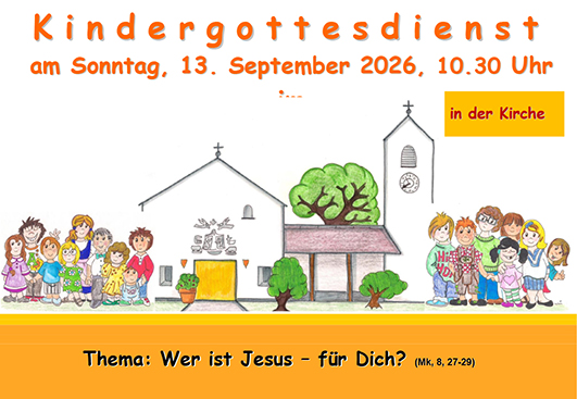 Einladung zum Kindergottesdienst