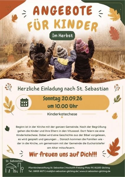 Plakat Angebote Kinder Herbst 2026