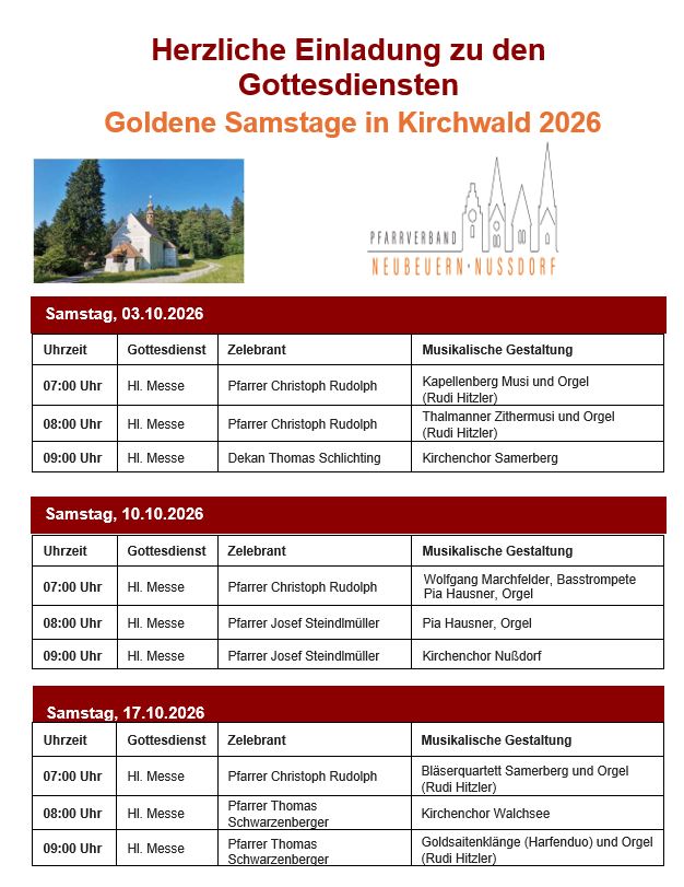 Goldene Samstage 26
