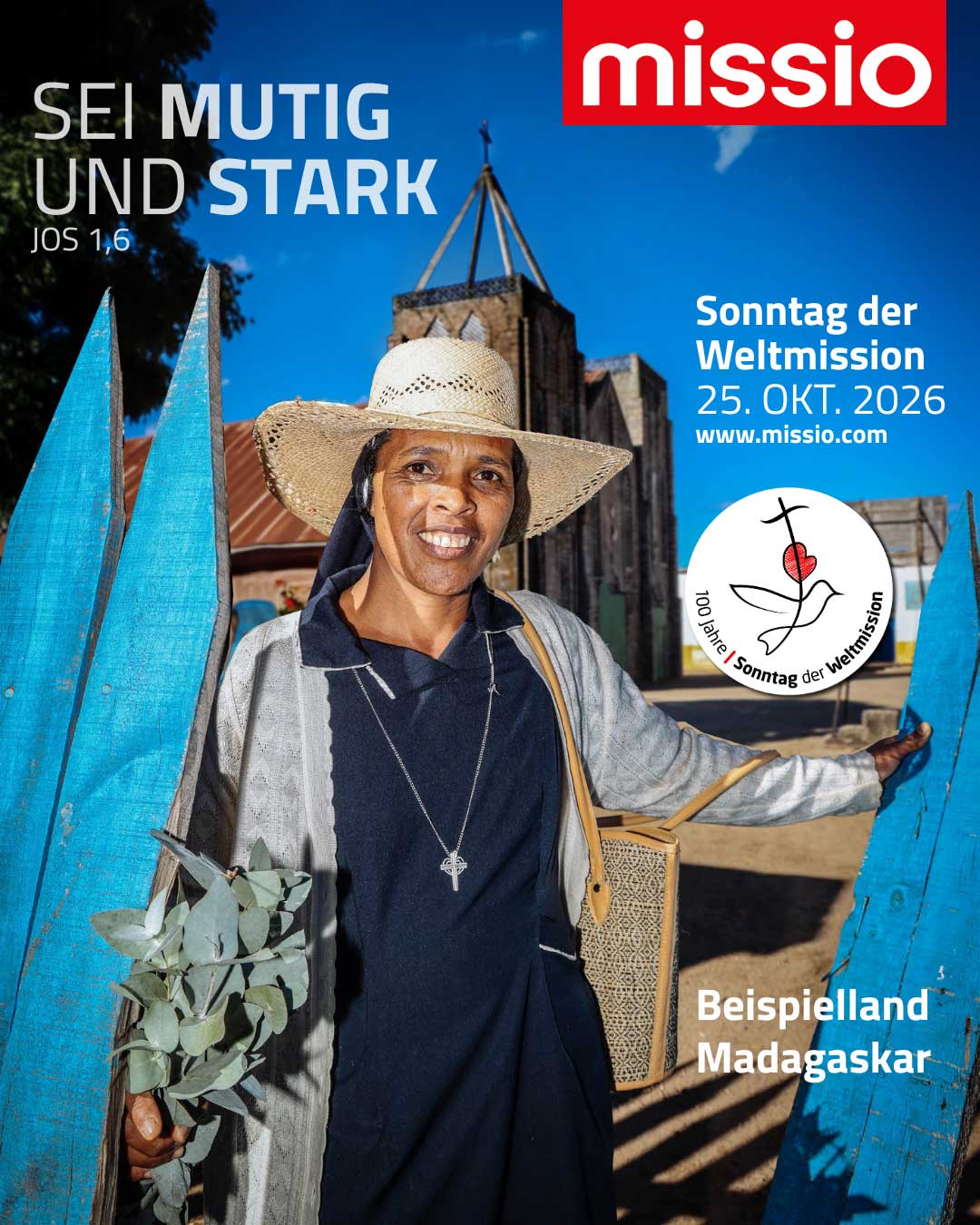 Plakat zum Weltmissions-Sonntag am 25. Oktober 2026