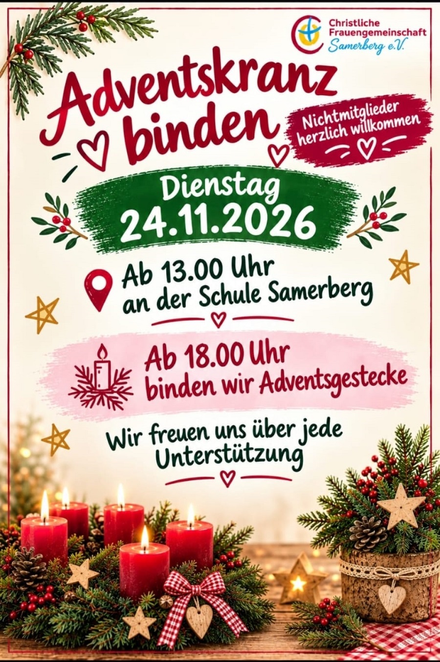 Samerberg Adventskranzbinden