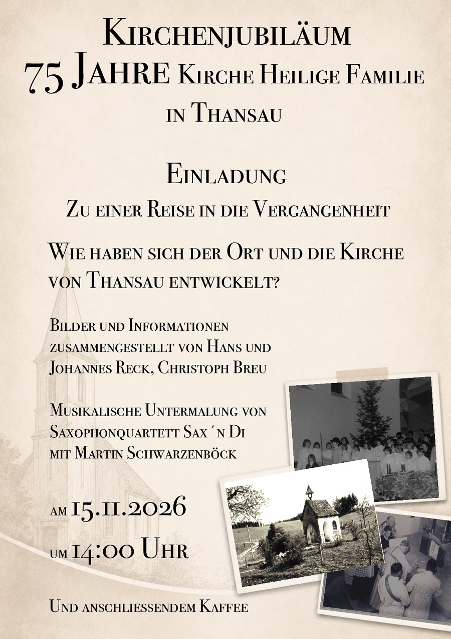 Thansau Kirchenjubiläum Bildervortrag