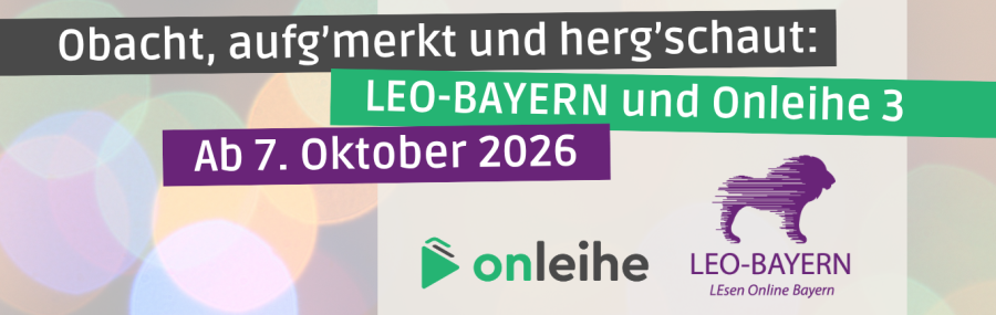 Banner zum Start von LEO-BAYERN und Onleihe 3
