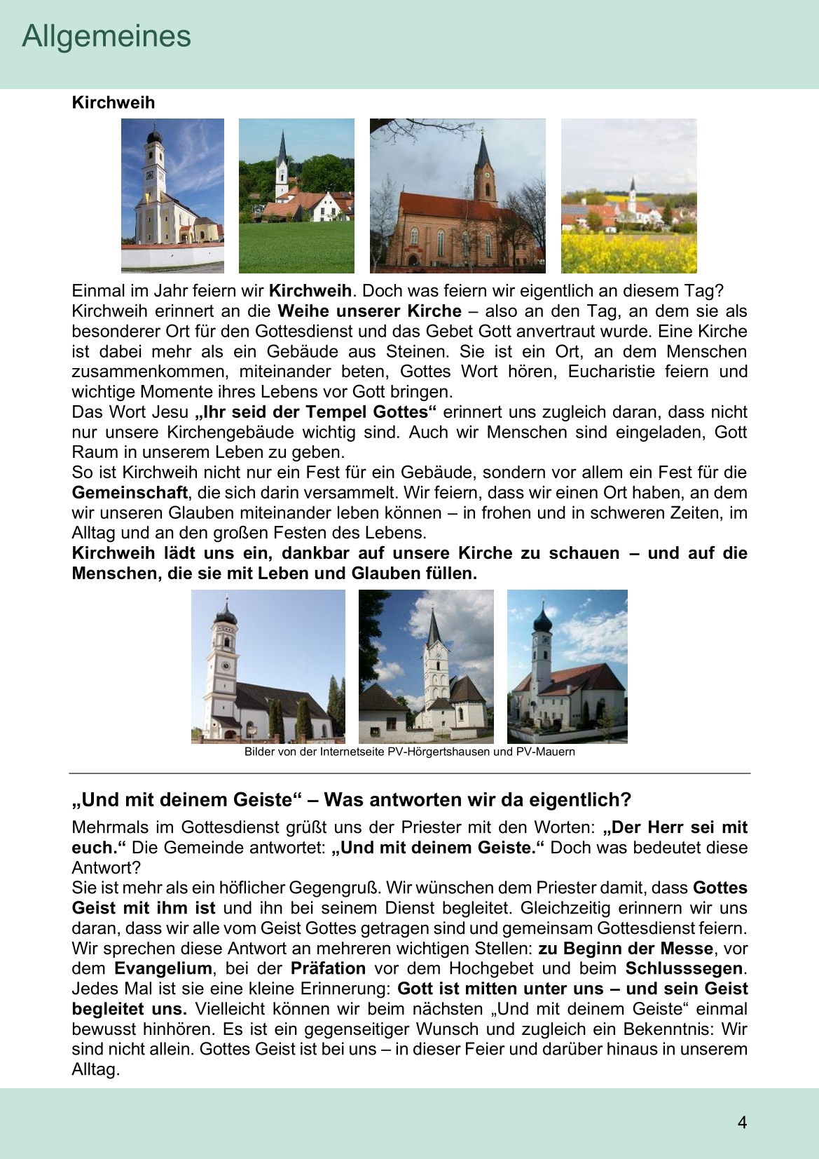 Pfarrblatt für die Pfarrverbände Hörgertshausen-Gammelsdorf und Mauern 05.Oktober bis 02.November 2026 Seite 04