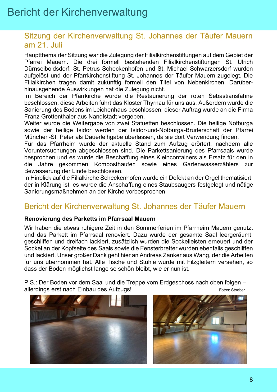 Pfarrblatt für die Pfarrverbände Hörgertshausen-Gammelsdorf und Mauern 05.Oktober bis 02.November 2026 Seite 08