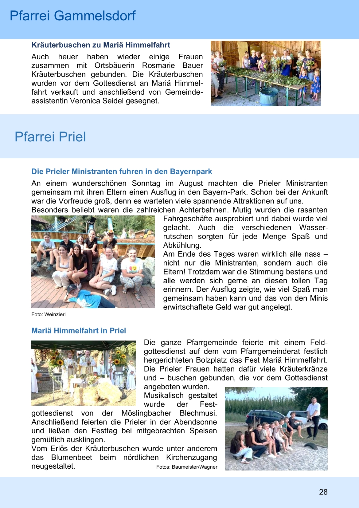 Pfarrblatt für die Pfarrverbände Hörgertshausen-Gammelsdorf und Mauern 05.Oktober bis 02.November 2026 Seite 28