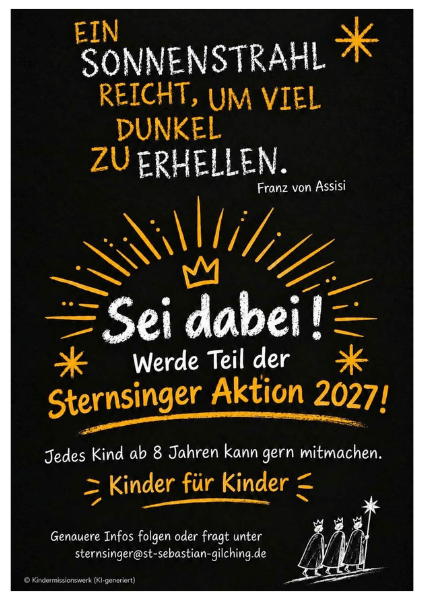 Aufruf Sternsinger 2027