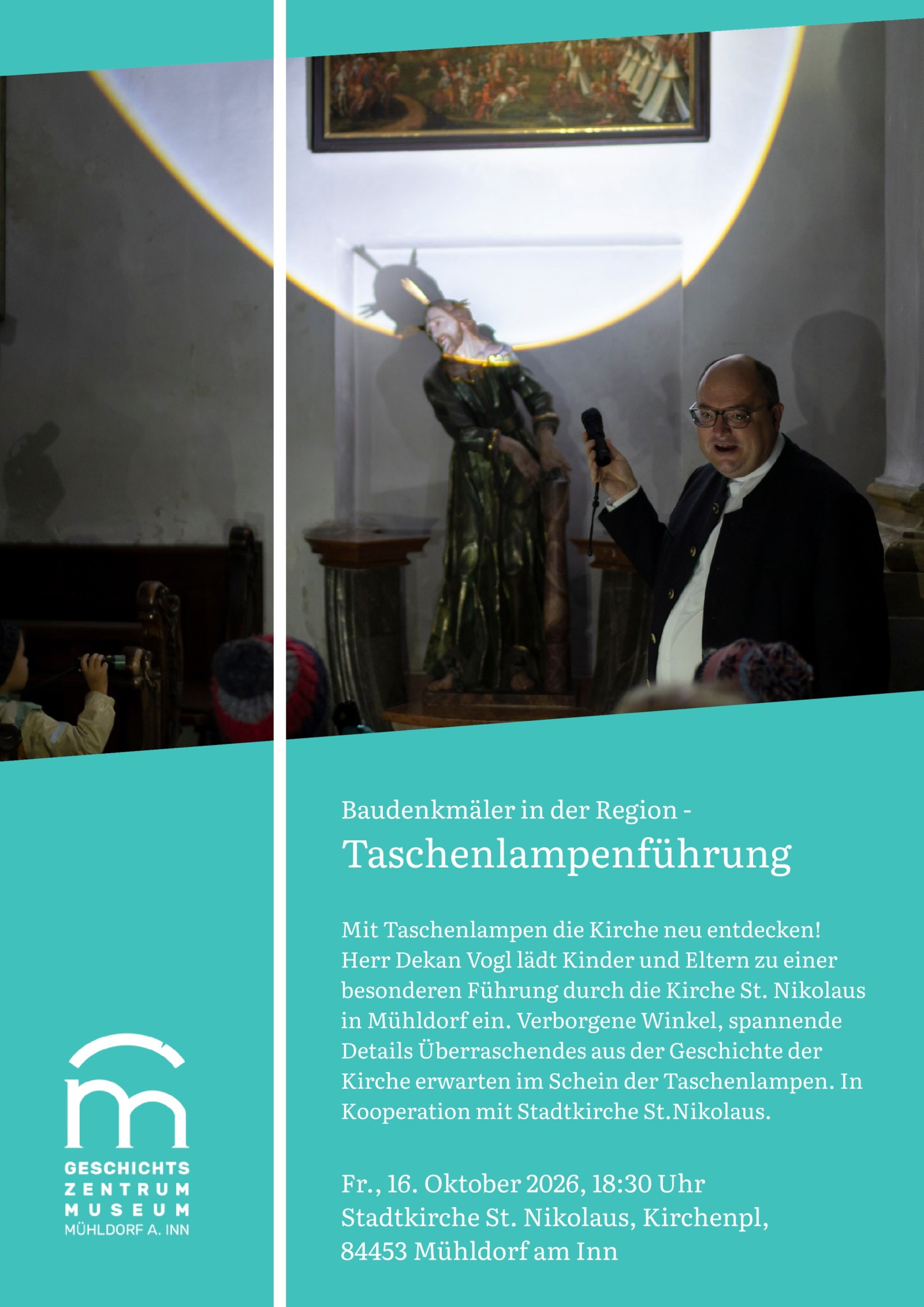 Taschenlampenführung in St. Nikolaus<br/>16. Oktober 2026, 18.30 Uhr