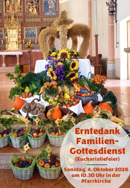 Plakat für Erntedank Hohenlinden 2026