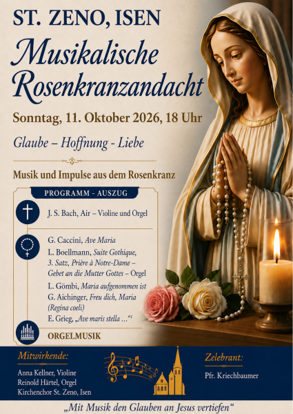 Werbung musikalischer Rosenkranz