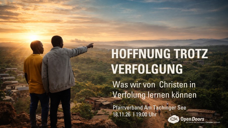 Flyer für den Vortrag Christenverfolgung