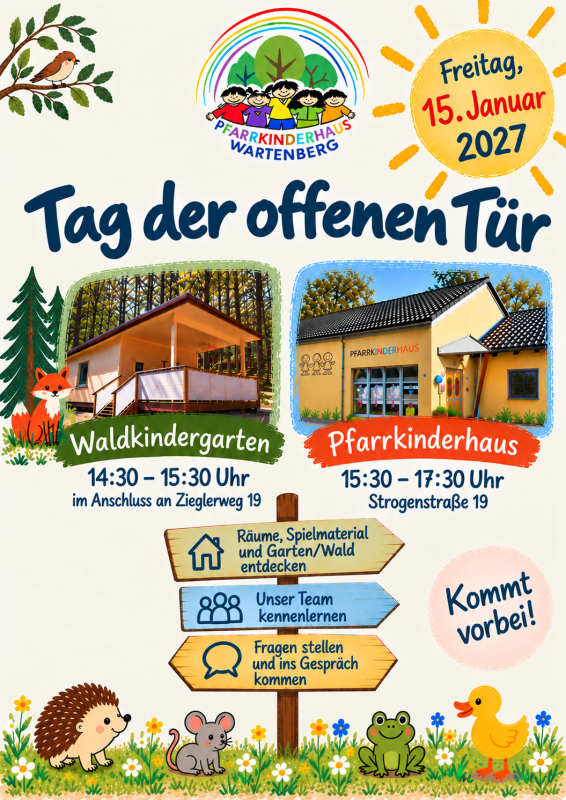 Plakat Tag der offenen Tür am 15.01.27