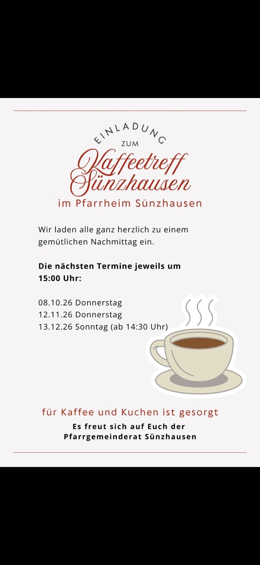 Sü_Kaffeetreff Halbjahr zwei 2026