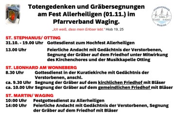 Allerheiligen im Pfarrverband Waging