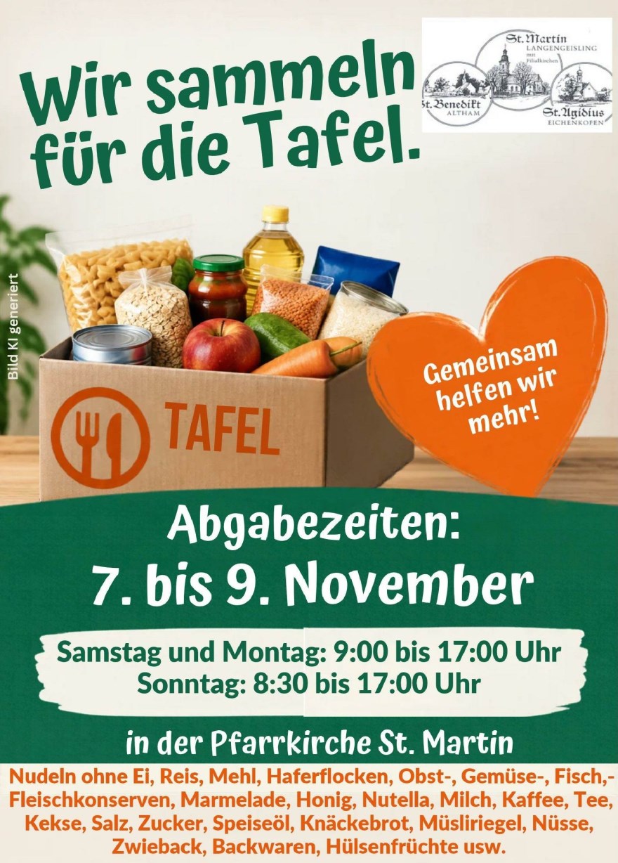 Langengeisling: Wir sammeln für die Tafel