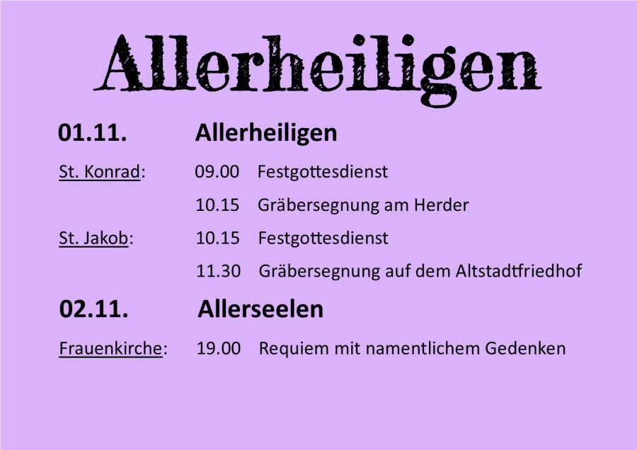 Allerheiligen 2026