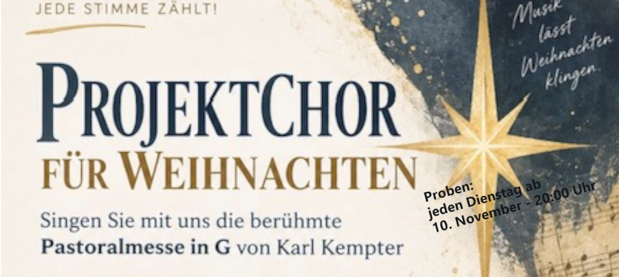 Projektchor für Weihnachten