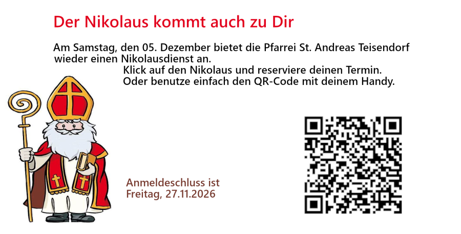 Nikolausdienst der Pfarrei St. Andreas Teisendorf
