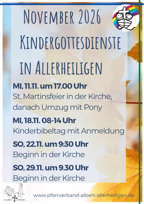Kindergottesdienste im November 2026